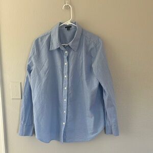 Ann Taylor Blue Button-Up Shirt